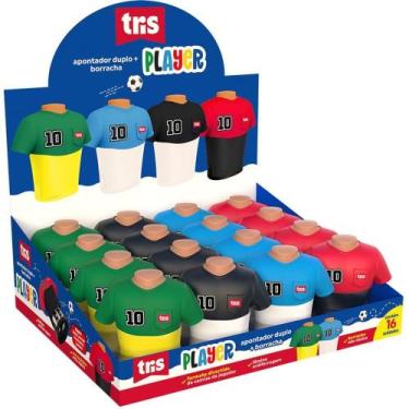 Imagem de Apontador com Deposito Decor. TRIS Player 2EM1 C/BORRACHA 4 DP.C/16 - 