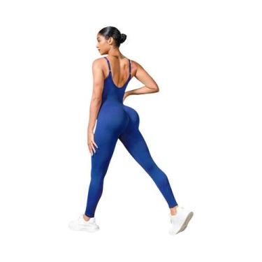 Imagem de Macacão De Yoga Feminino Sexy Sem Costura, Conjunto De Fitness Bodycon