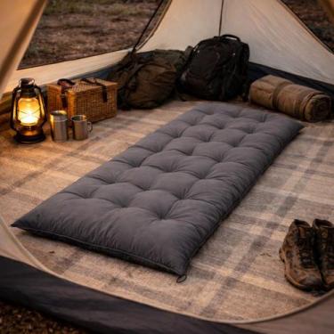Imagem de Colchonete Futon 1,70x60 Espreguiçadeira Almofada Grande Confortável M
