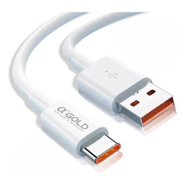 Imagem de Cabo de carregamento turbo usb-a-usb-c 6a a gold premium