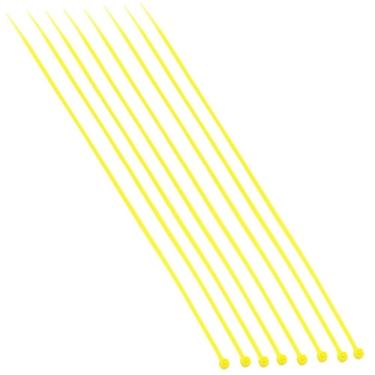 Imagem de Abraçadeira de Nylon 2,5x100mm Amarela Kit com 50 Unidades para Organizar Fios e Cabos 7292 Brasfort