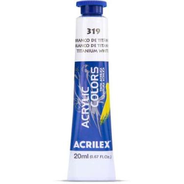 Imagem de Tinta Acrílica ACRYLIC Colors 20ML Branca - Caixa com 6 - Acrilex