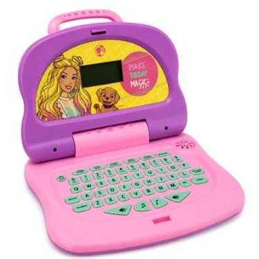Imagem de Laptop Infantil Da Barbie Charm Tech Bilíngue Atividades Educativas Pa