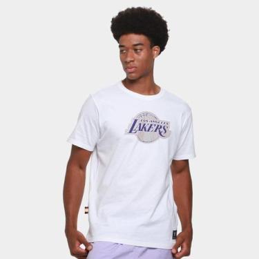 Imagem de Camiseta NBA Los Angeles Lakers Mitchell & Ness Masculina, Off white, 