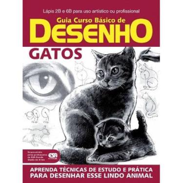 Imagem de Revista Guia Curso Básico de Desenho Gatos - Editora On Line