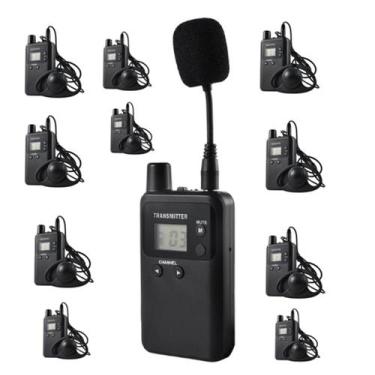 Imagem de Kit Para Tradução Simultânea / Áudio Descrição - 1 Transmissor + 10 Re