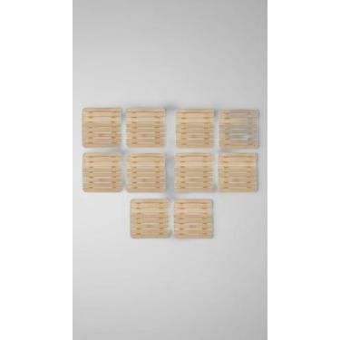 Imagem de Descanso de Panela Bambu Quadrado 17cm 10 Unidades - Congratulations S