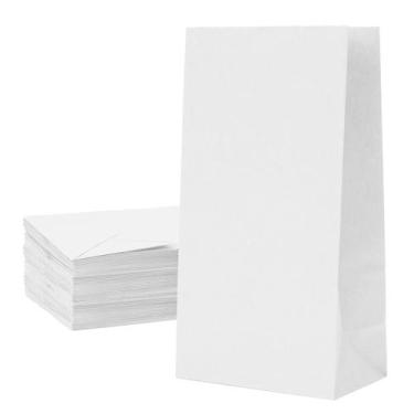 Imagem de Sacos de Lanche Homrelaxy 50 unidades 4 lb (1,8 kg) 13  8  25 cm branc