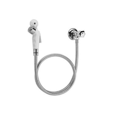 Imagem de Ducha Higiênica Gatilho com Registro Abs Branco 1,2m - Blukit