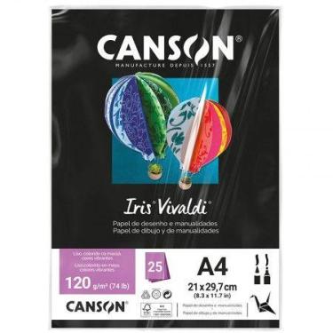 Imagem de Papel Color Vivaldi A4 120g Preto com 25 folhas - Canson