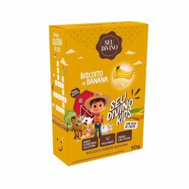 Imagem de Biscoito Vegano Infantil Sabor Banana Livre de Glúten 50g - Seu Divino