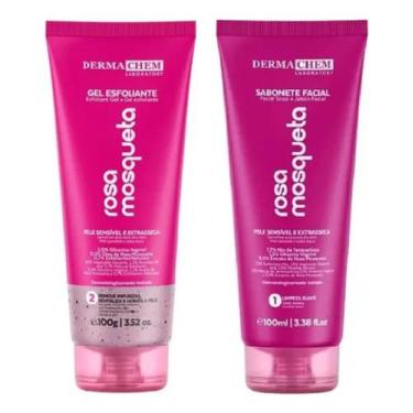 Imagem de Kit Rosa Mosqueta Dermachem Sabonete + Esfoliante Facial