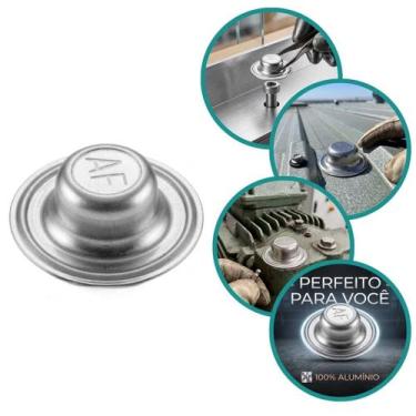 Imagem de Kit 50 tampinha aluminio protetor cabeça parafuso telha - SKR