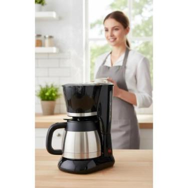 Imagem de Cafeteira Semi Automática Preta e Prata: Café Fresco! - Congratulation