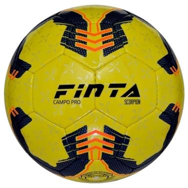 Imagem de Bola Futebol Campo Profissional Scorpion PVC Costurada Finta Amarelo-Unissex