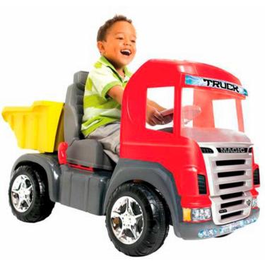 Imagem de Caminhao Truck Pedal Volante Sonorizado Magic Toy Vermelho