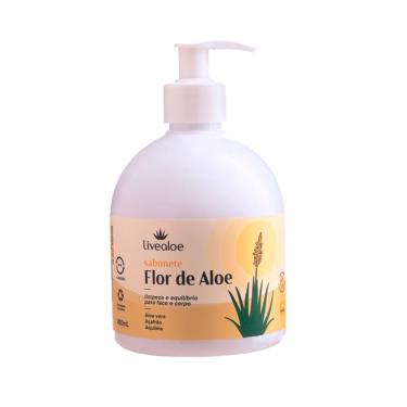 Imagem de Sabonete Líquido Natural Flor de Aloe Livealoe 480ml 