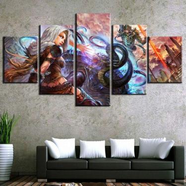 Imagem de Quadro Decorativos Warcraft com 5 peças 130x65 10