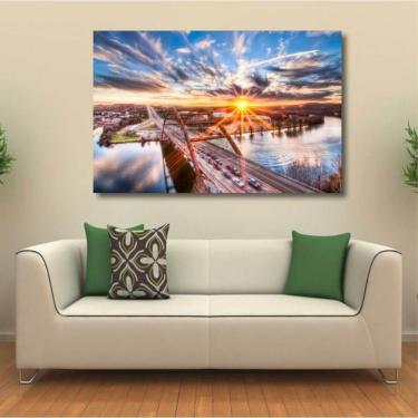 Imagem de Quadro decorativo Artístico Paisagem - Sol - Tela em Tecido