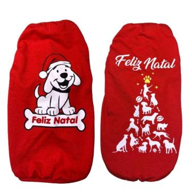 Imagem de Kit 2 Roupas Para Cães E Gatos De Natal - M