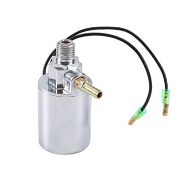Imagem de JDMSPEED Válvula de solenoide elétrica de buzina de ar de caminhão de 12V 24V para serviço pesado 1,27 cm cromado