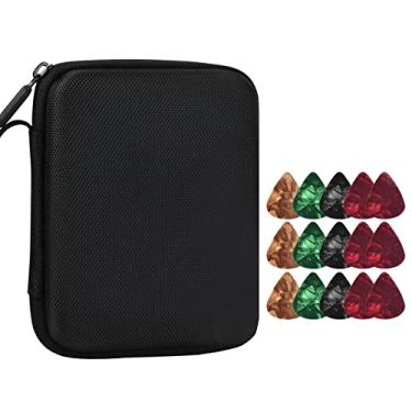 Imagem de Yuwao Estojo De Suporte De Palheta De Guitarra Para Guitarra Elétrica Acústica Com 15 Peças Palhetas De Guitarra Saco De Armazenamento De Palhetas Bolsa Presentes Para Crianças Amigos Guitarristas