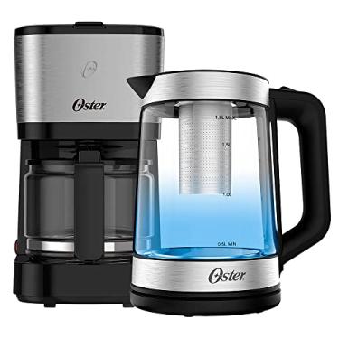 Imagem de Kit Chaleira Elétrica Oster Tea e Cafeteira Inox Compacta - 127V