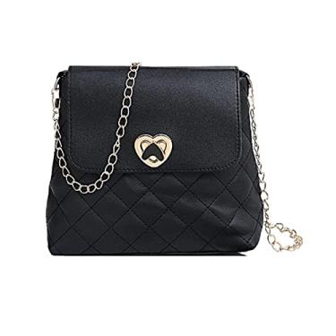 Imagem de ZUKKY Nova bolsa de ombro feminina Trend bolsa transversal diamante quadriculada bolsa preta