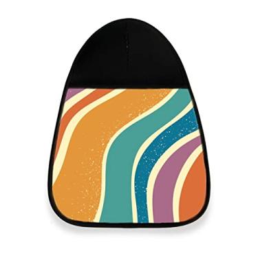 Imagem de Lixeira Lixo Para Carro Neoprene Lixocar Arco-Iris Boho