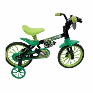 Imagem de Bicicleta  Masculina Infantil Nathor Black Aro 12 Freios Tambor Cor Pr