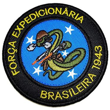 Imagem de M0073V 91 FEB Cobra Belicosa 2ª Guerra Patch Bordado Fecho Contato