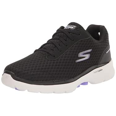Imagem de Skechers Go Walk 6 Venecia feminino, Preto/Lavanda, 37