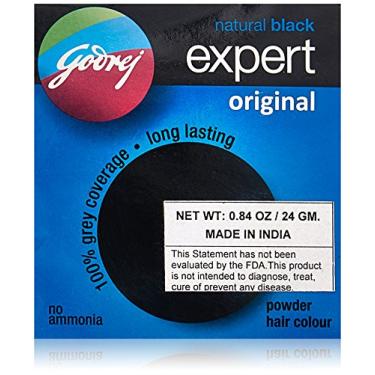 Imagem de Godrej Natural Black Expert Cor de cabelo em pó, 24 gramas