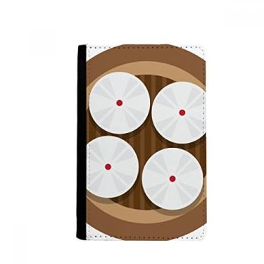 Imagem de China Prato Pães Cozidos a Vapor Padrão Comida Porta Passaporte Notecase Burse Capa Carteira Cartão Bolsa, Multicolor