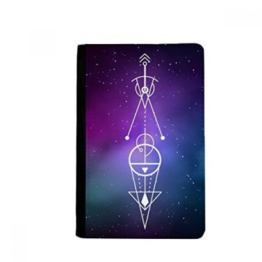 Imagem de Porta-passaporte Geométrico Totem Universo Triângulo Alienígena Notecase Burse Carteira Capa Cartão Bolsa, Multicolor