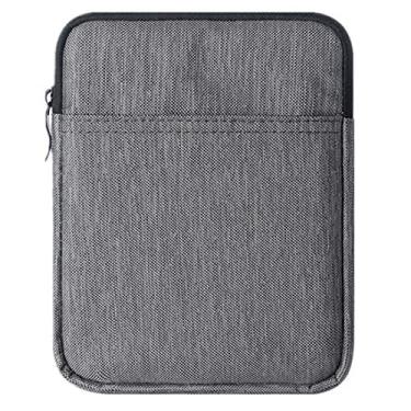 Imagem de ALMIGHTY Bolsa de nylon de 7 polegadas para o novo Kindle Oasis 10ª geração 2019/9ª geração 2017/Kindle Oasis E-Reader (cinza)