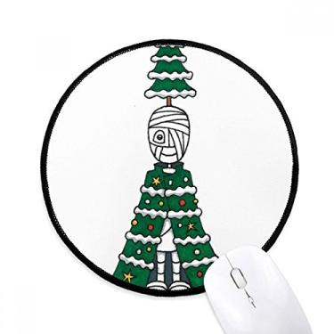 Imagem de DIYthinker Múmia do Egito Horus mas Capa de mouse pad desktop escritório tapete redondo para computador