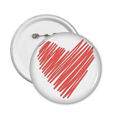 Imagem de Broche de coração com desenho de grafite, Dia dos Namorados, emblema, acessório, decoração, 5 peças