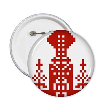 Imagem de Mosaico de construção da Rússia elementos do país alfinetes crachá botão decoração acessório 5 peças