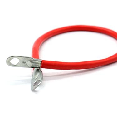 Imagem de Cabos de inversor de bateria calibre 5 AWG com 48 cm para Solar, RV, carro, barco, automóvel, marinho (vermelho)