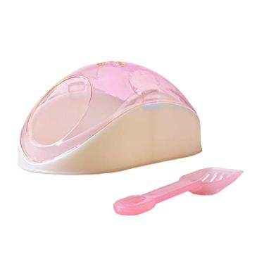 Imagem de Ioensy de para Animais Pequenos E Colher Gaiolas de de Alta Capacidade para Hamster Litter Sand Bath Container para Furão Chinchila, Rosa