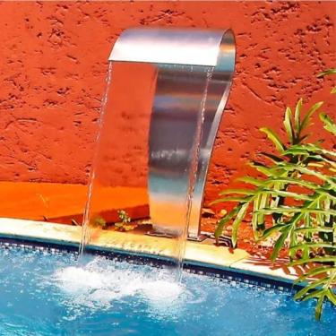 Imagem de Cascata Para Piscina 60 X 26Cm Aço Inox Naja Junior Bortonio