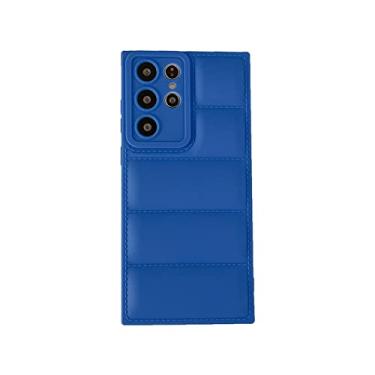 Imagem de Capa para celular com jaqueta para Samsung Galaxy A72 A52 A73 A53 A32 A22 A20 A12 A33 A31 S22 Capa de proteção ultra, azul marinho, para S8 Plus