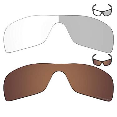 Imagem de 2 pares de lentes de reposição para óculos de sol Oakley Batwolf – Cinza Eclipse fotocromático/Bronze Marrom