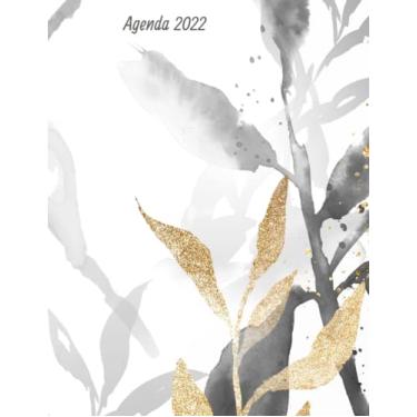 Imagem de agenda 2022 journalier a4: Planner & agenda un jour sur 1 page avec heure | organiseur grand format A4 pour travail, professionnel & étude | ... calendrier 2022 de janvier à decembre 2022