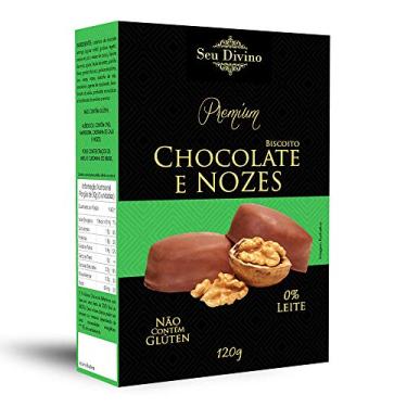 Imagem de Biscoito de Chocolate com Nozes Sem Glúten Linha Premium Seu Divino 120g