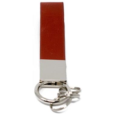 Imagem de Chaveiro de liberação rápida, puxador removível, acessório destacável para conveniência, Brick Red Leather Rings