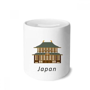 Imagem de DIYthinker Caixa tradicional japonesa para dinheiro com templo cultural japonês, porta-moedas de cerâmica, presente de cofrinho
