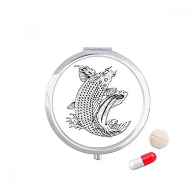 Imagem de Caixa de armazenamento de remédios Fish Swimming Up Fast Hope Luck