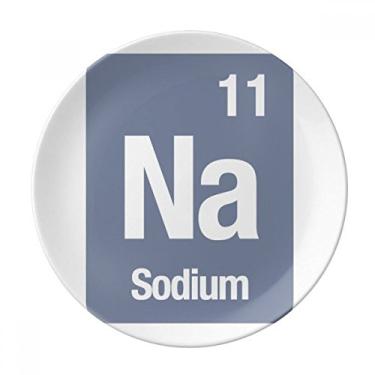 Imagem de Prato de ciência de elemento químico de sódio decorativo de porcelana Salver louças de jantar